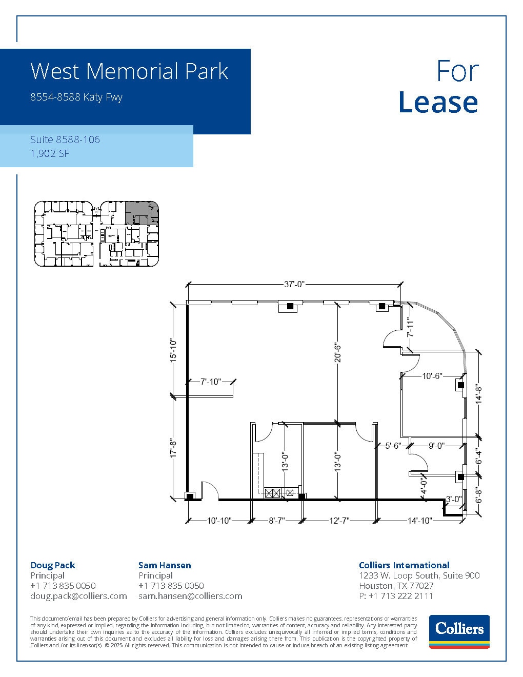 8554 Katy Fwy, Houston, TX à louer Plan d’étage– Image 1 sur 1