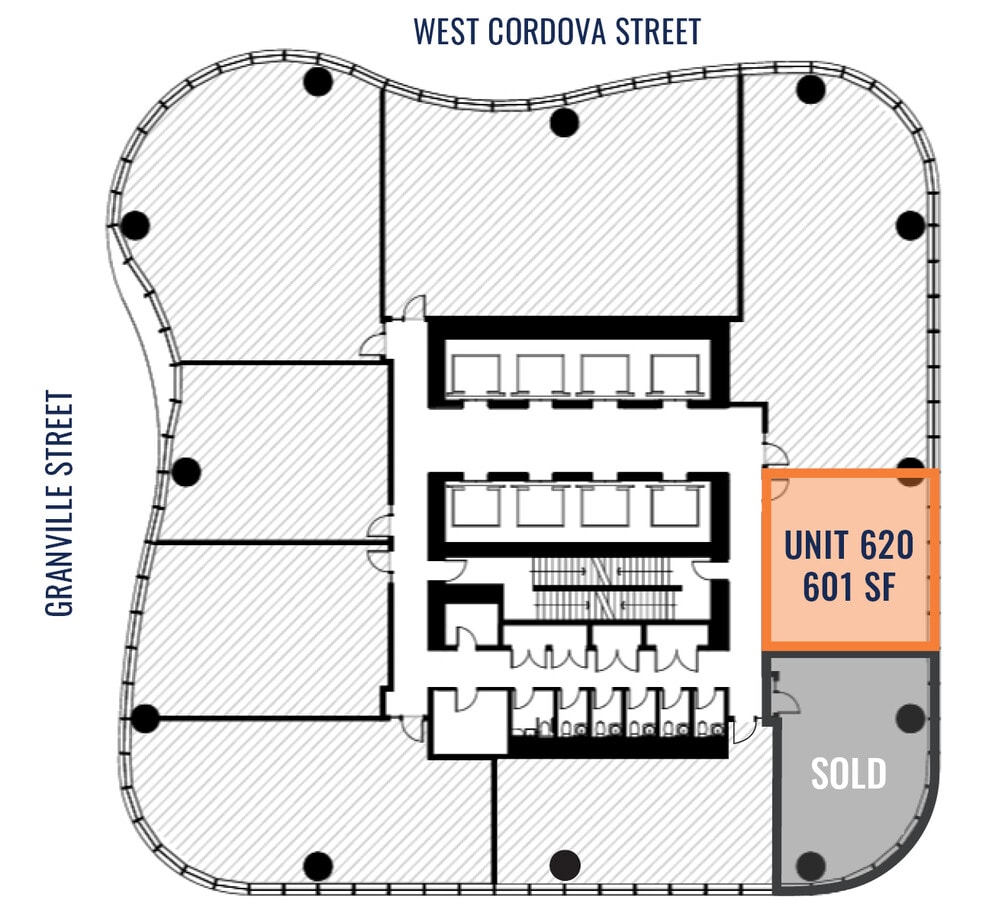320 Granville St, Vancouver, BC V6B 0G5 - Lot 620 - - Plan d’étage - Image 1 of 3