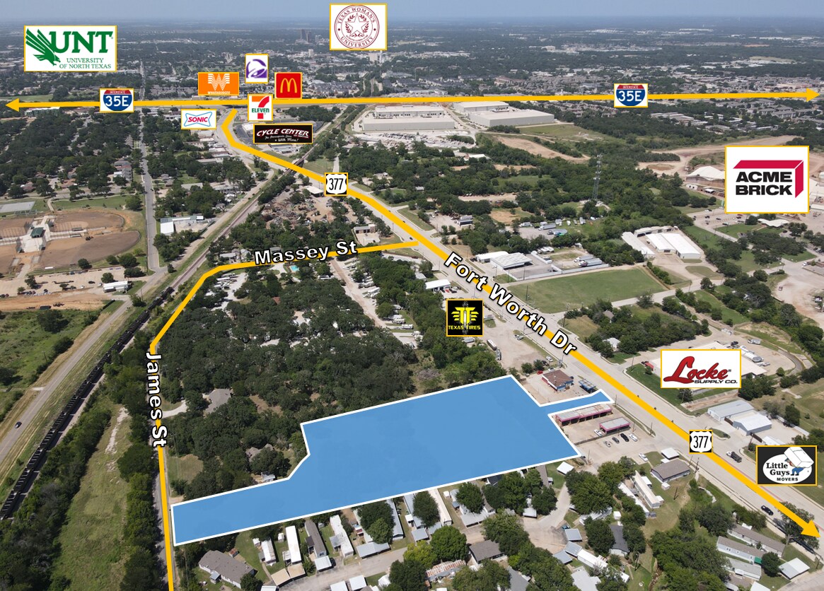 2001 James St, Denton, TX à louer Photo de l’immeuble– Image 1 sur 3
