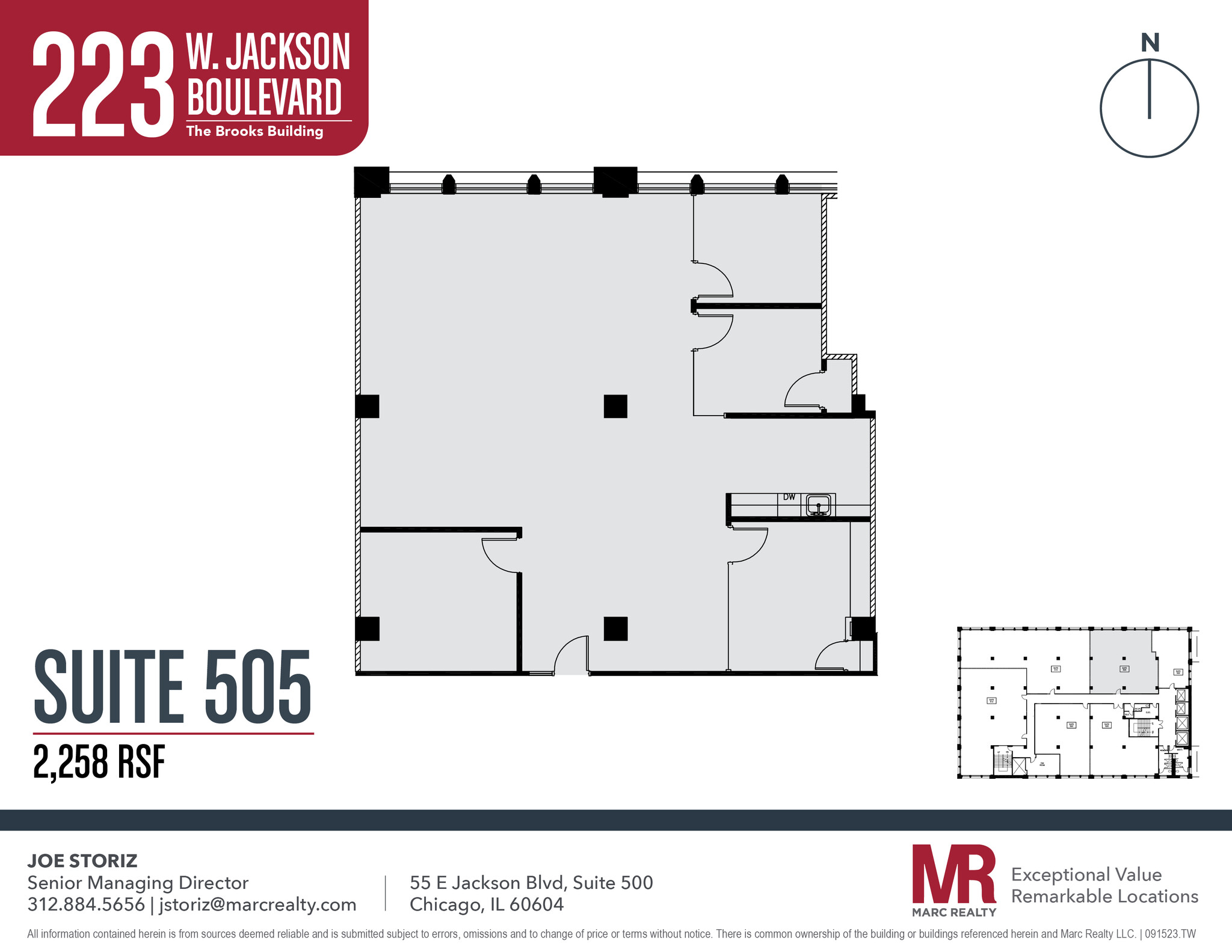 223 W Jackson Blvd, Chicago, IL à louer Plan d’étage– Image 1 sur 8