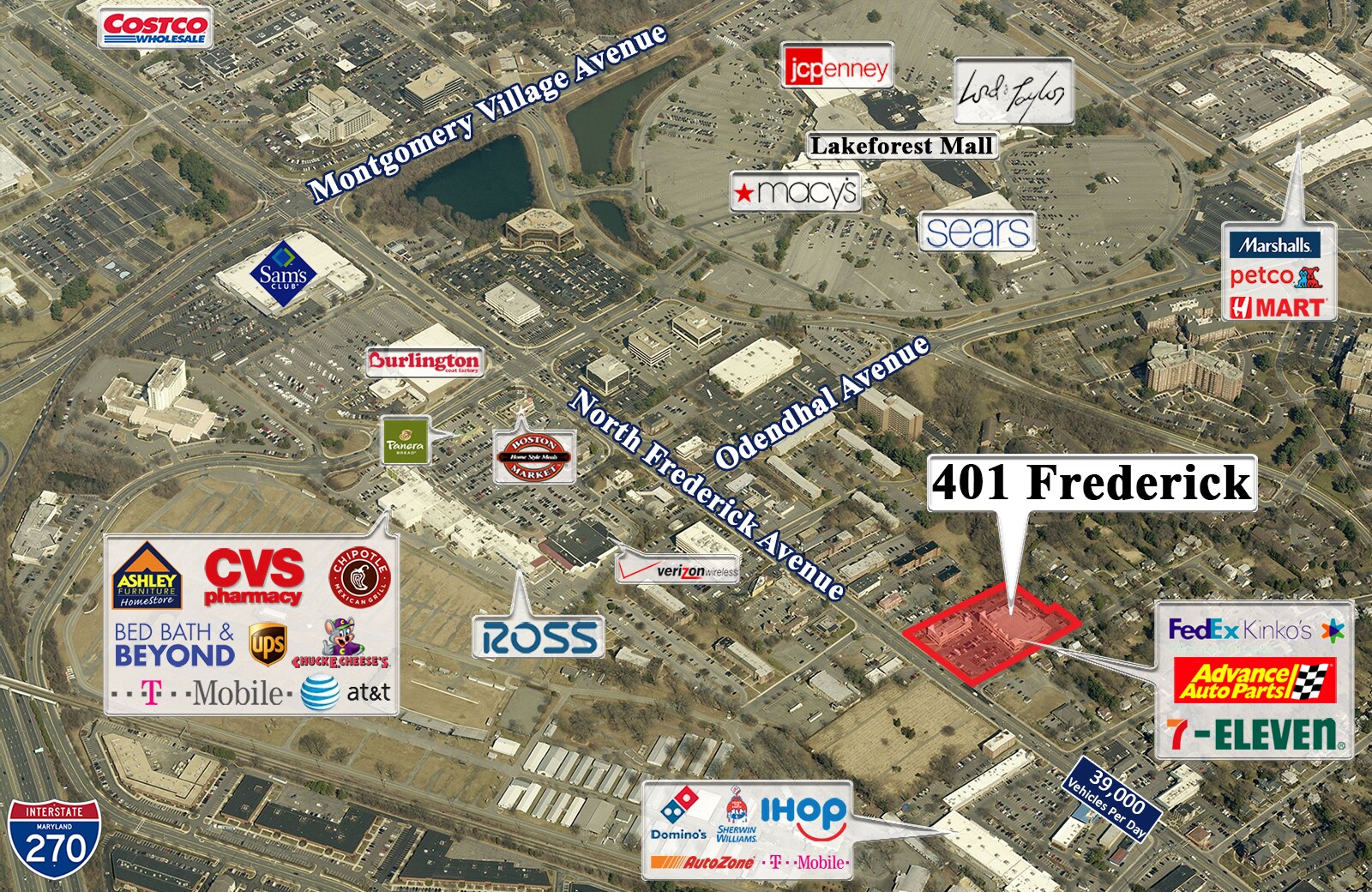 401 N Frederick Ave, Gaithersburg, MD à louer Aérien– Image 1 sur 3
