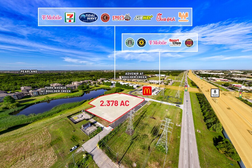 SEC TX-8 & Pearland Pky, Houston, TX à vendre - Aérien – Image 2 sur 4