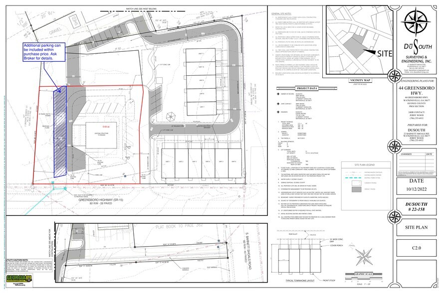 44 Greensboro Hwy, Watkinsville, GA à vendre - Plan de site – Image 2 sur 6