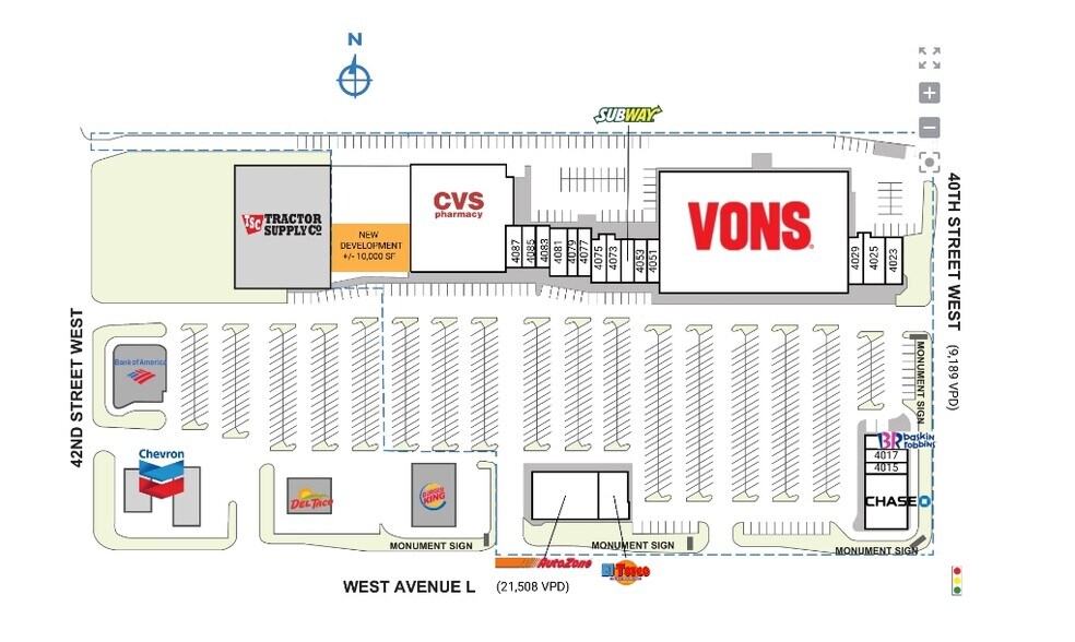 4033-4069 W Avenue L, Lancaster, CA à louer - Plan de site – Image 2 sur 10