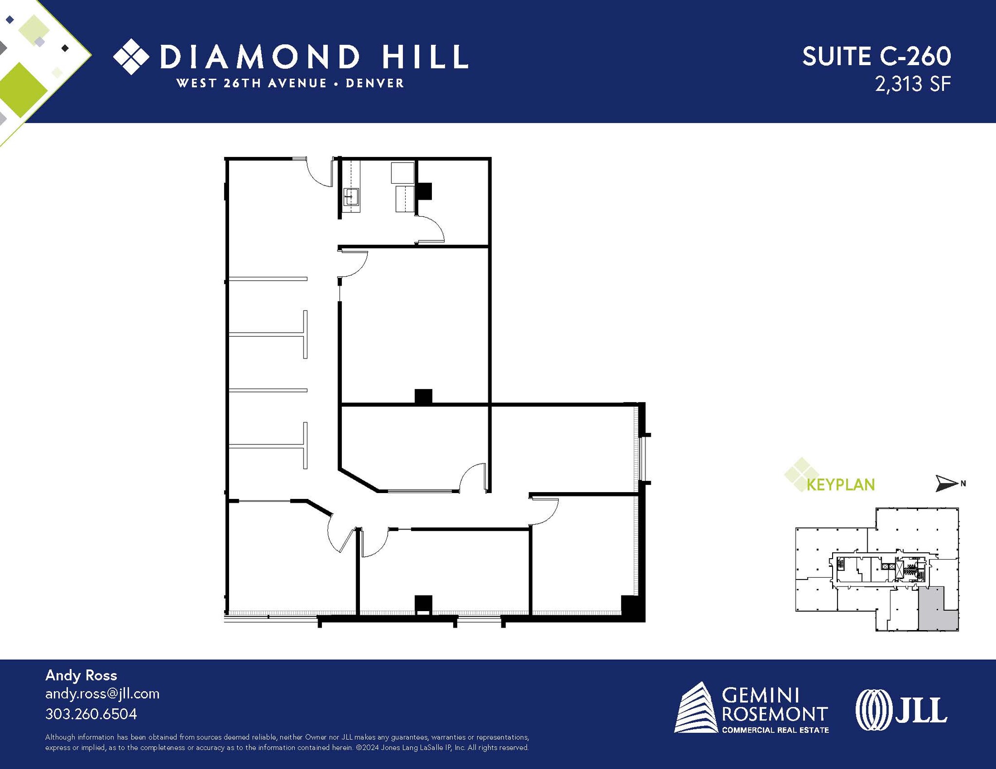 2490 W 26th Ave, Denver, CO à louer Plan d’étage– Image 1 sur 2