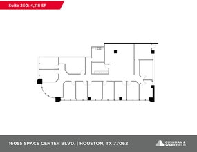 16055 Space Center Blvd, Houston, TX à louer Plan d’étage– Image 1 sur 1