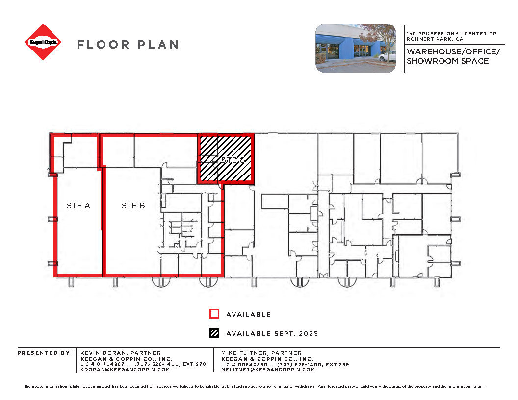 150 Professional Center Dr, Rohnert Park, CA à louer Plan d’étage– Image 1 sur 11