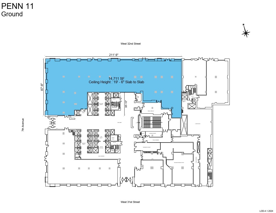 11 Penn Plz, New York, NY à louer Plan d’étage– Image 1 sur 2