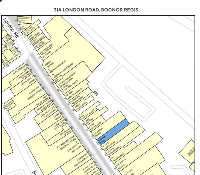 31A London Rd, Bognor Regis à vendre - Plan de site – Image 2 sur 2