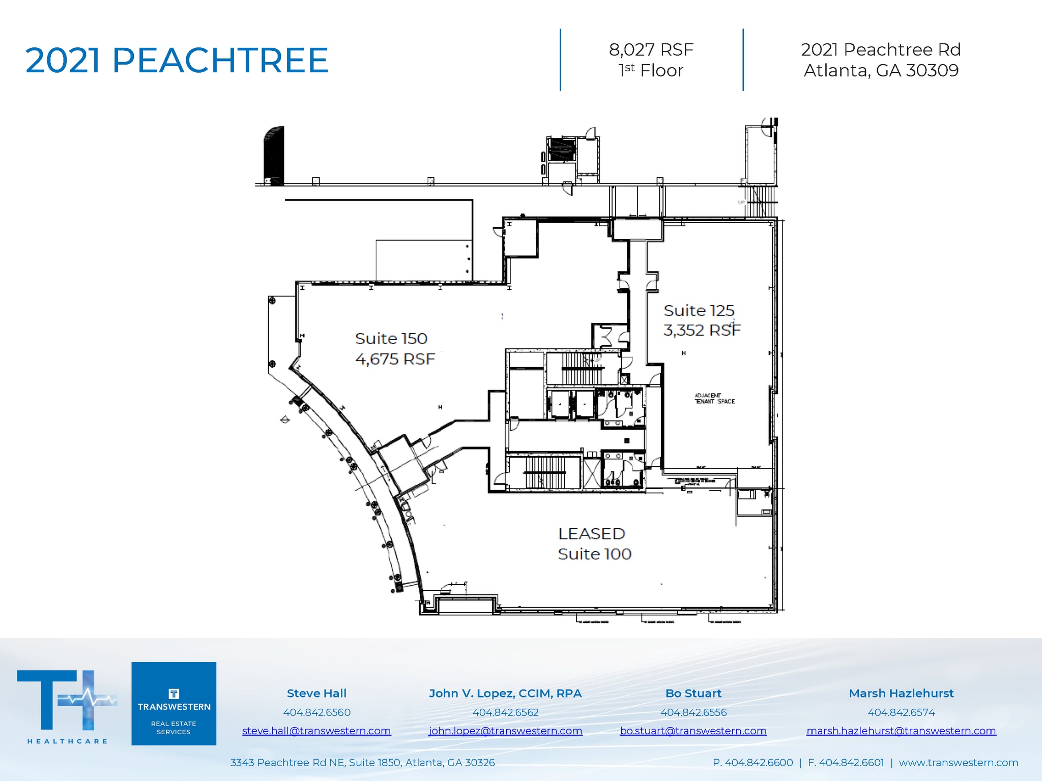 2021 Peachtree Rd, Atlanta, GA à louer Plan d’étage– Image 1 sur 1