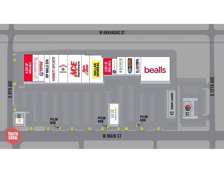 919 W Main St, Durant, OK à louer - Plan de site – Image 2 sur 7