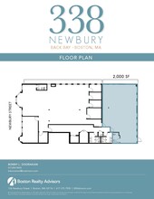 338 Newbury St, Boston, MA à louer Plan d’étage– Image 1 sur 3