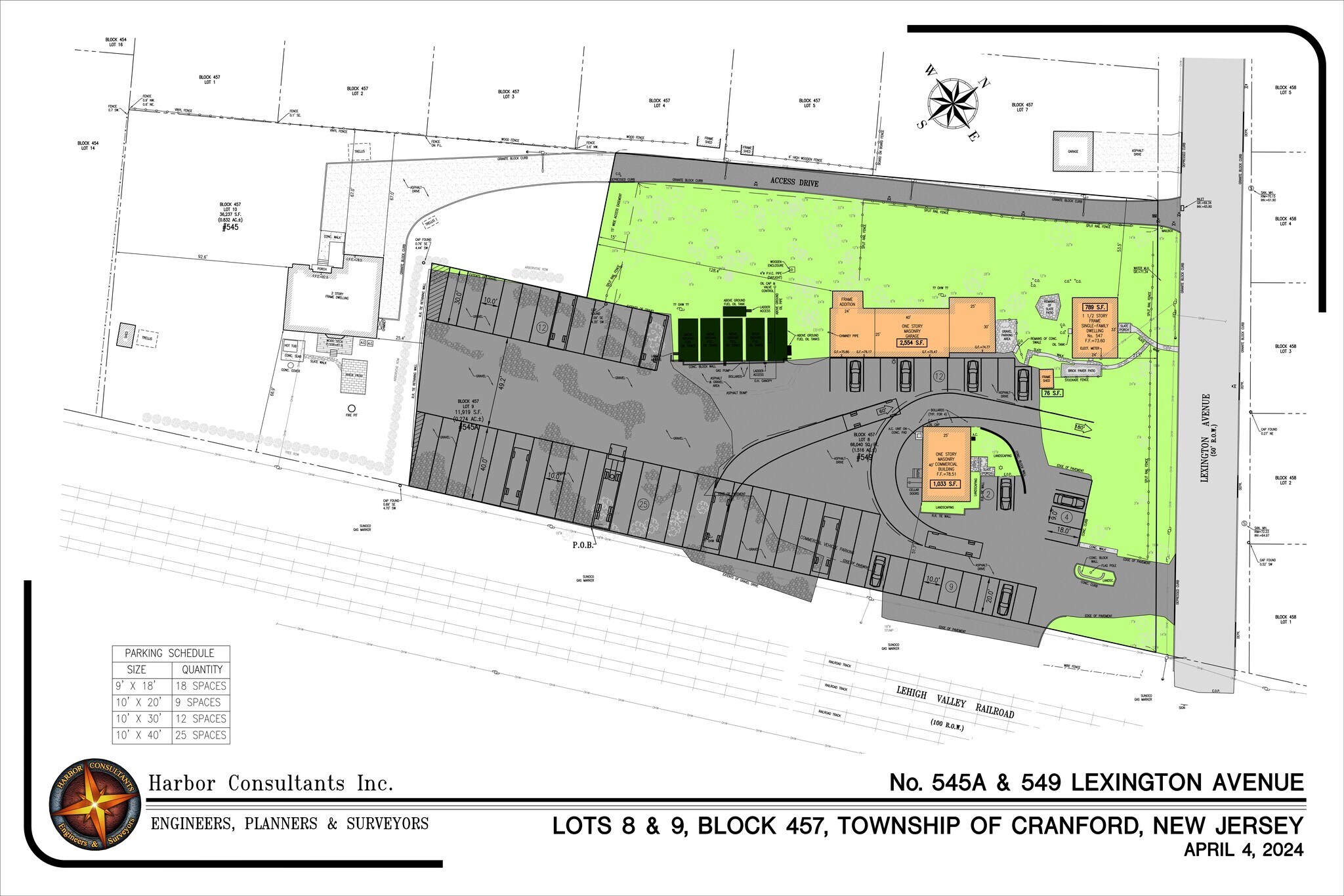 547-549 Lexington Ave, Cranford, NJ à louer Plan de site– Image 1 sur 1