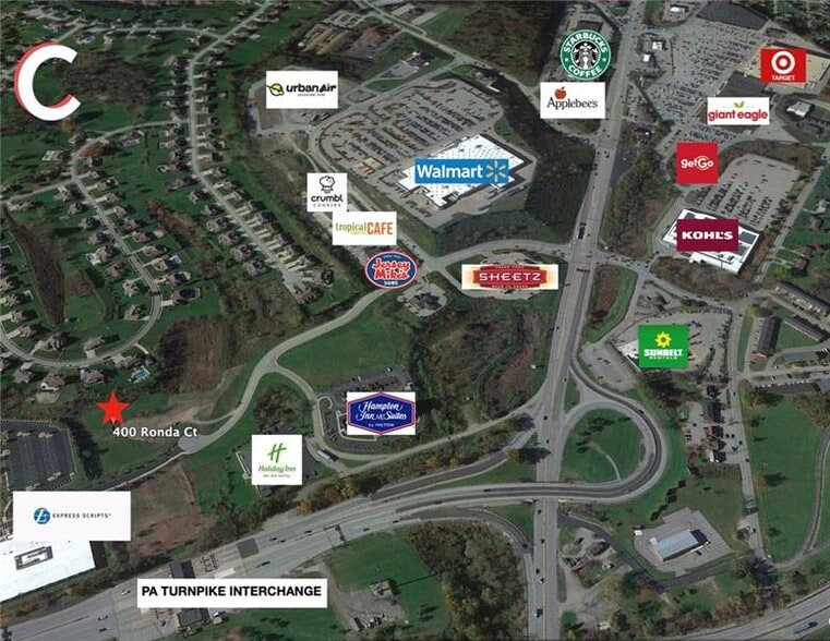 400 Ronda Ct, Irwin, PA à louer - Aérien – Image 2 sur 6