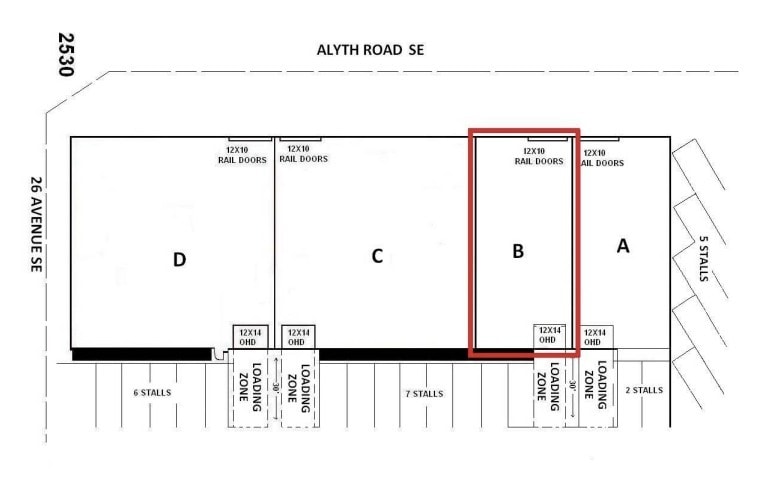 2530 Alyth Rd SE, Calgary, AB à louer Plan d’étage– Image 1 sur 2