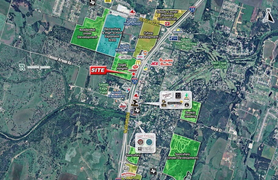 701 W Village Rd, Salado, TX à vendre - Aérien – Image 2 sur 3