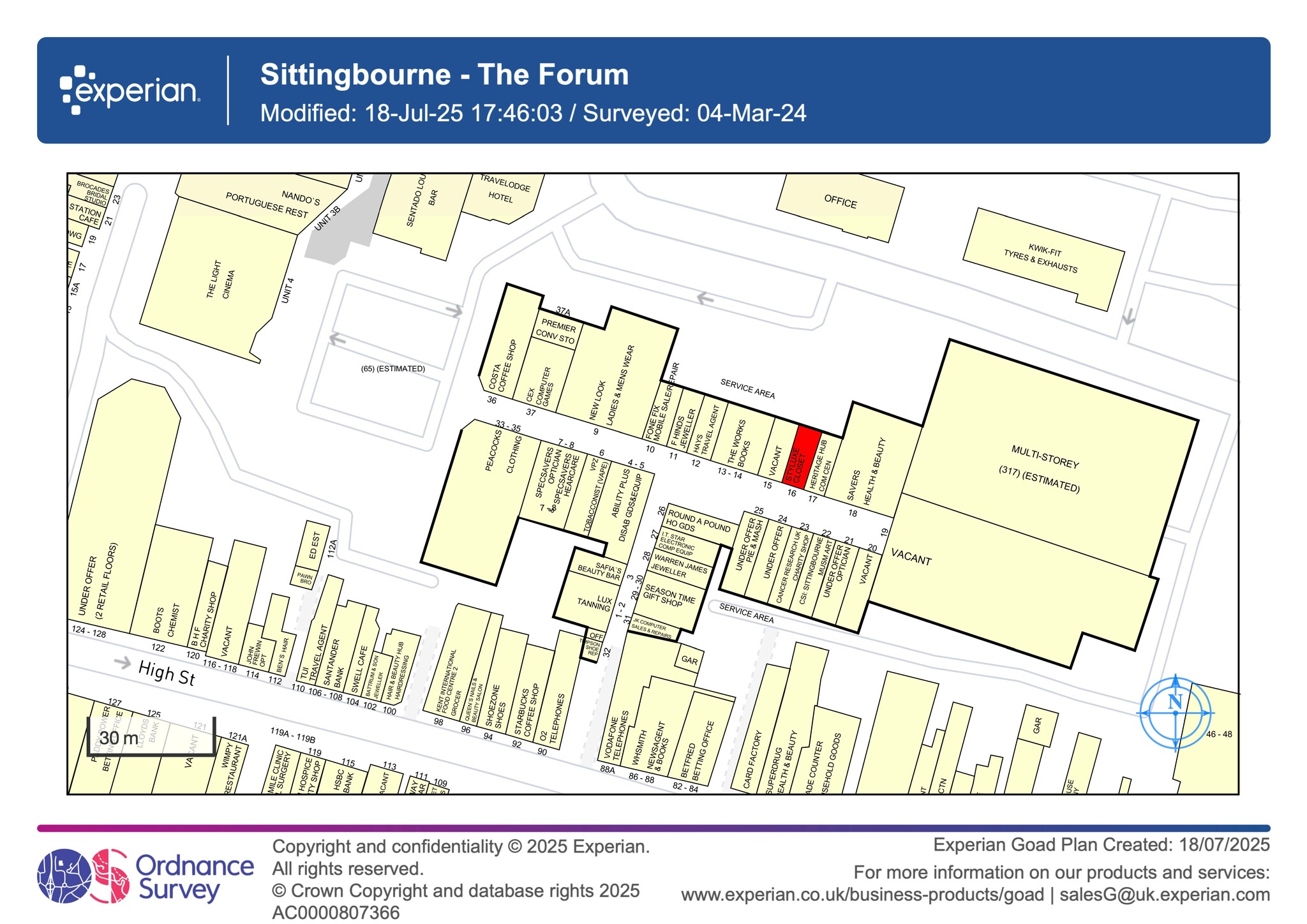 High St, Sittingbourne à louer Plan de site– Image 1 sur 2