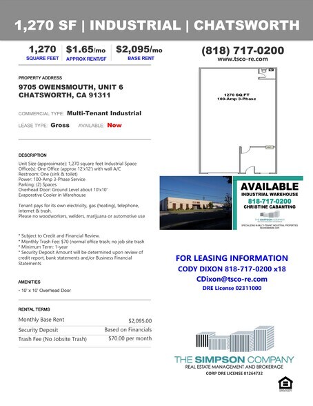 9705 Owensmouth Ave, Chatsworth, CA à louer - Photo de l’immeuble – Image 3 sur 3