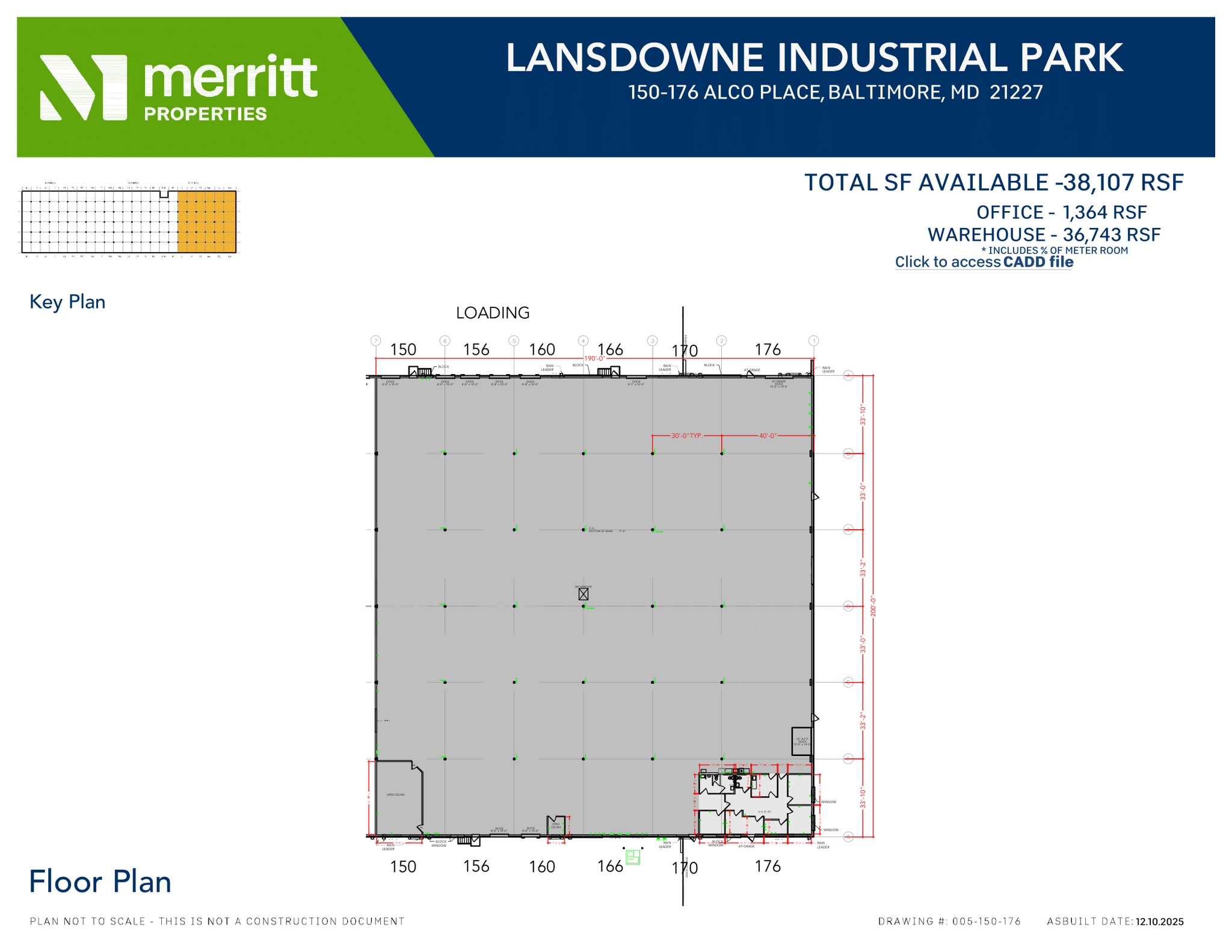 178-194 Alco Pl, Lansdowne, MD à louer Plan d’étage– Image 1 sur 1