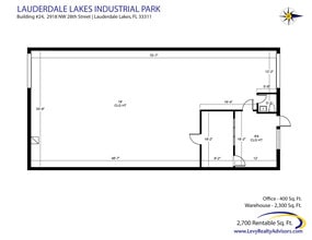 2696 NW 31st Ave, Lauderdale Lakes, FL à louer Plan d’étage– Image 2 sur 2