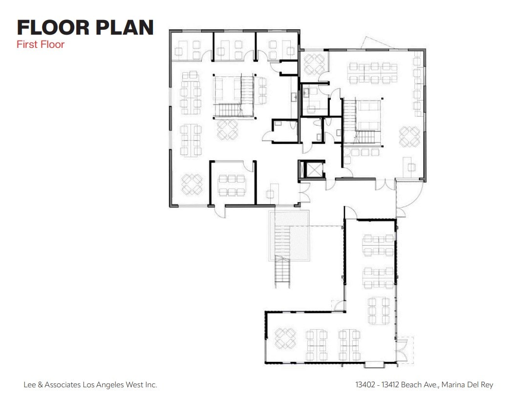 13402-13412 Beach Ave, Marina Del Rey, CA à louer Plan d’étage– Image 1 sur 3