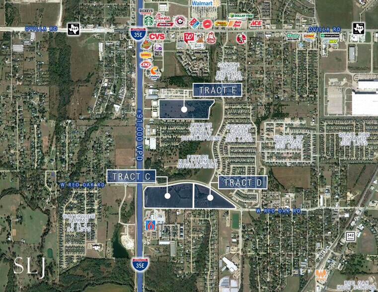 Red Oak Commercial Development Sites portefeuille de 3 biens à vendre sur LoopNet.fr - Aérien – Image 3 sur 10