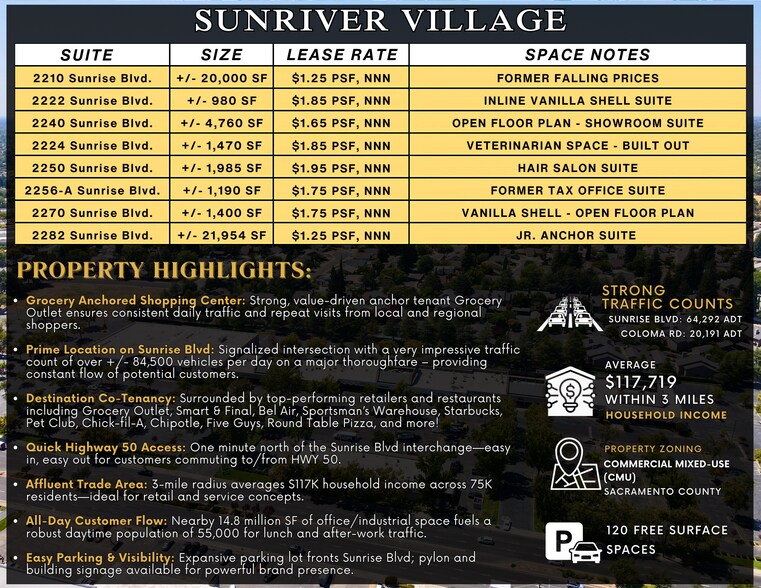 2246-2286 Sunrise Blvd, Gold River, CA à louer - Photo de l’immeuble – Image 2 sur 13