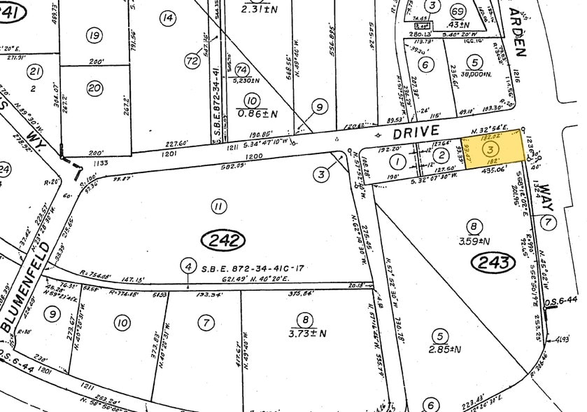 1236 Arden Way, Sacramento, CA à vendre - Plan cadastral – Image 2 sur 8