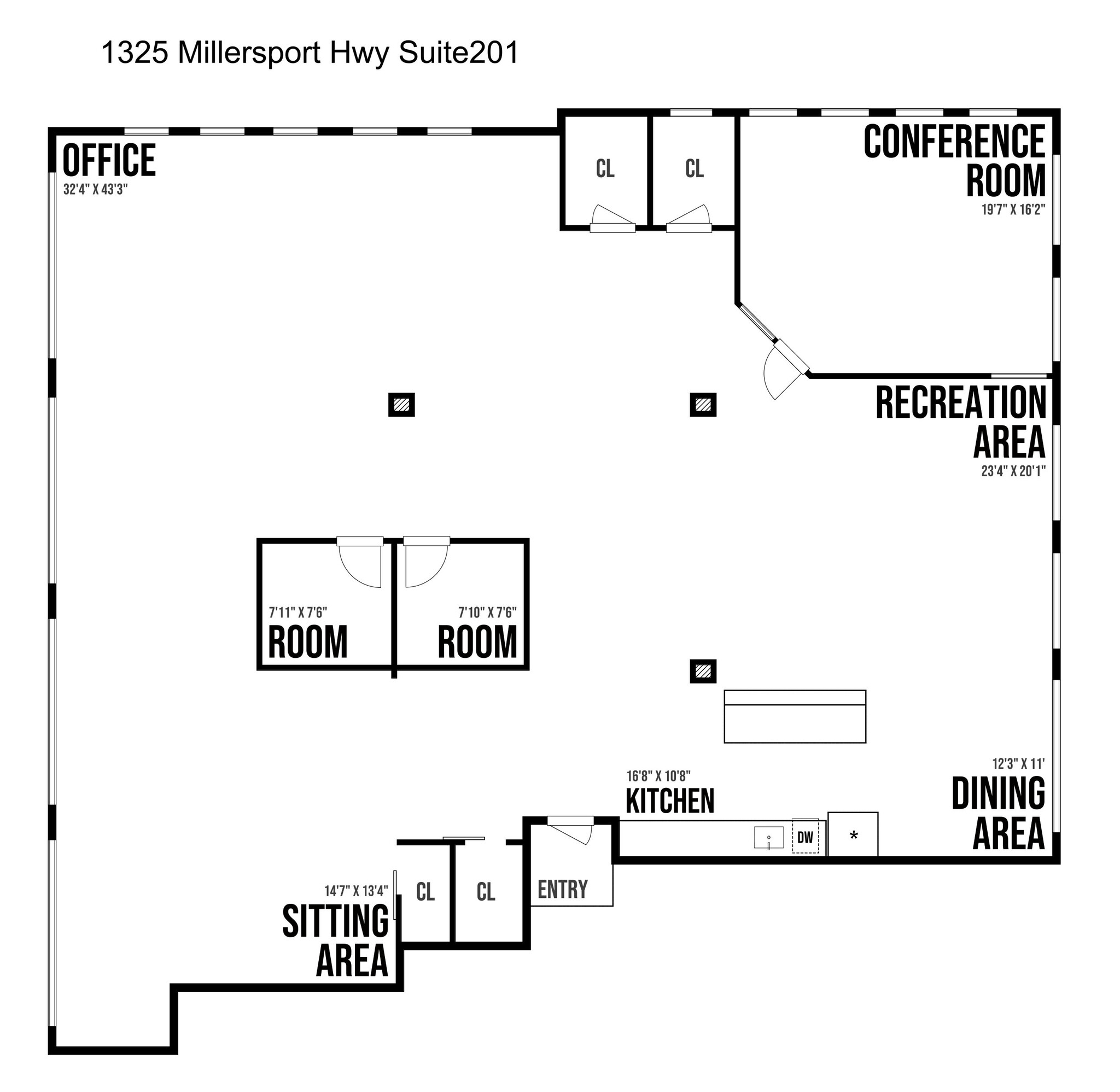 1321-1325 Millersport Hwy, Amherst, NY à louer Plan d’étage– Image 1 sur 6