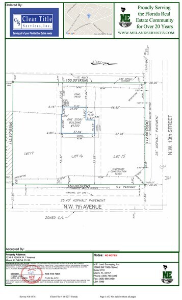 1250 NW 7th Ave, Miami, FL à vendre - Plan de site – Image 2 sur 5