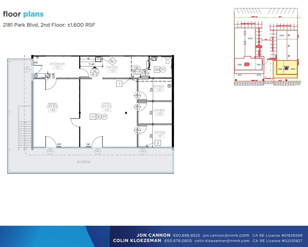 2151-2185 Park Blvd, Palo Alto, CA à vendre Plan d’étage– Image 1 sur 1