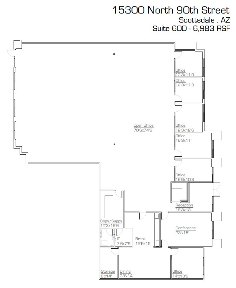 15300 N 90th St, Scottsdale, AZ à louer Plan d’étage– Image 1 sur 1