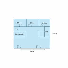 5485-5495 Carlson Dr, Sacramento, CA à louer Plan d’étage– Image 2 sur 2