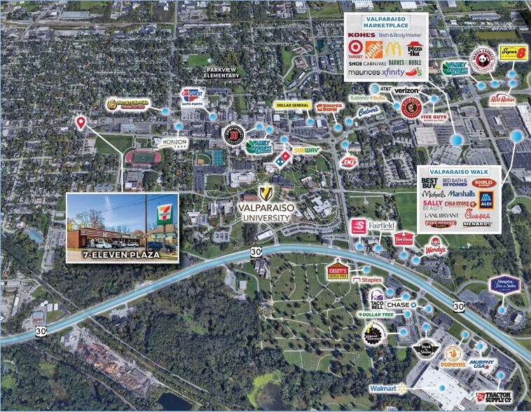 706 Lincolnway, Valparaiso, IN à louer - Aérien – Image 2 sur 4