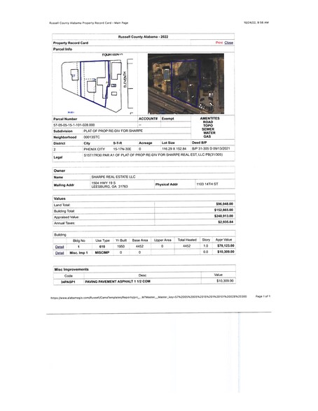 1103 14th St, Phenix City, AL à vendre - Plan de site – Image 3 sur 3