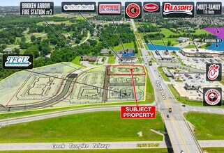 SWC S Aspen Ave & W Norfolk Dr., Broken Arrow, OK - VUE AÉRIENNE vue de carte - Image1