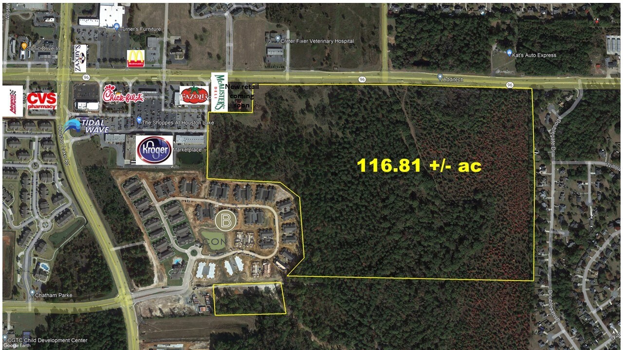 Hwy 96 & Houston Lake Rd, Warner Robins, GA à vendre Aérien– Image 1 sur 2