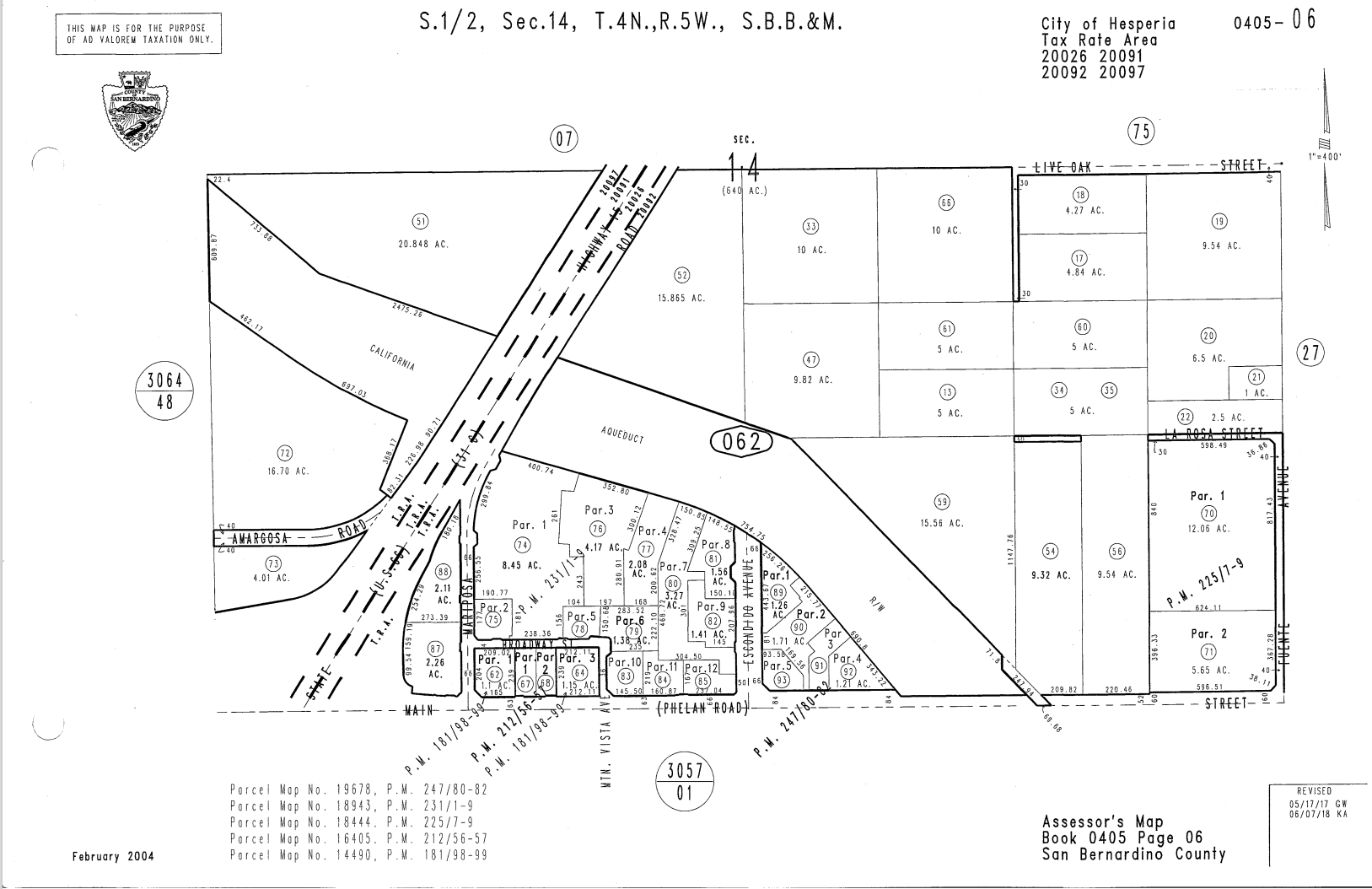 10400 Amargosa Rd, Hesperia, CA à vendre Plan cadastral– Image 1 sur 2
