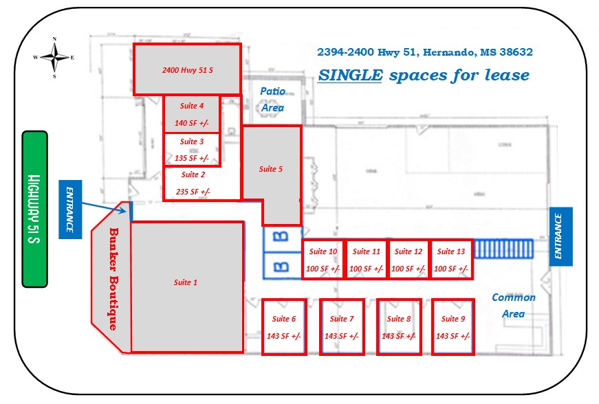 2394-2400 Us-51 Hwy, Hernando, MS à louer - Photo de l’immeuble – Image 3 sur 5