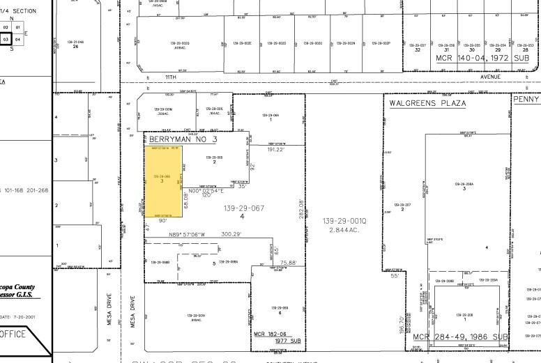 1119 S Mesa Dr, Mesa, AZ à vendre - Plan cadastral – Image 2 sur 2