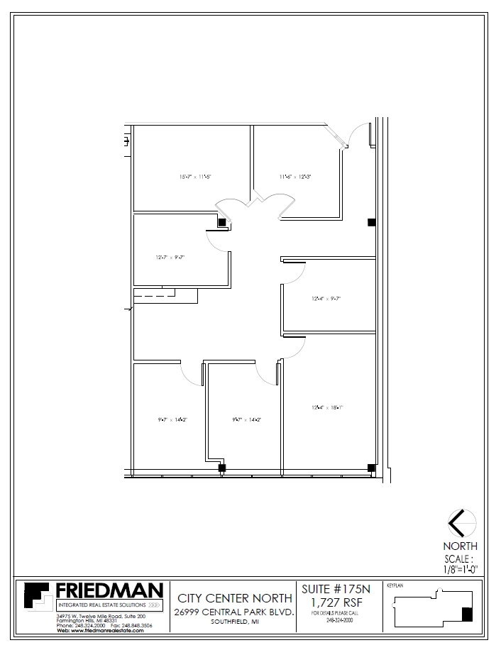 26777-26999 Central Park Blvd, Southfield, MI à louer Plan d’étage– Image 1 sur 2