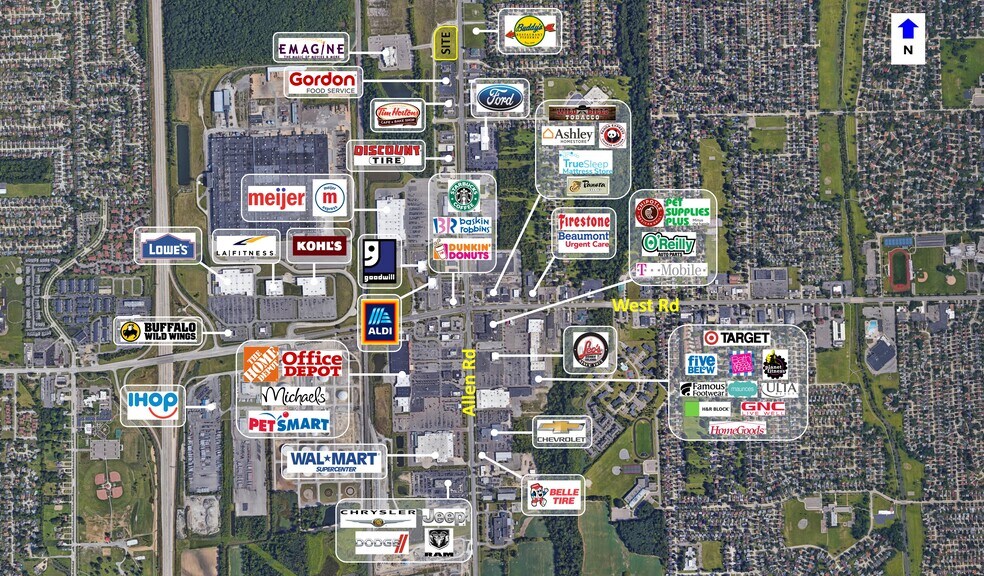 21500 Allen Rd, Woodhaven, MI à louer - Plan de site – Image 2 sur 3