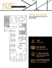 925 15th St NW, Washington, DC à louer Plan d’étage– Image 1 sur 1