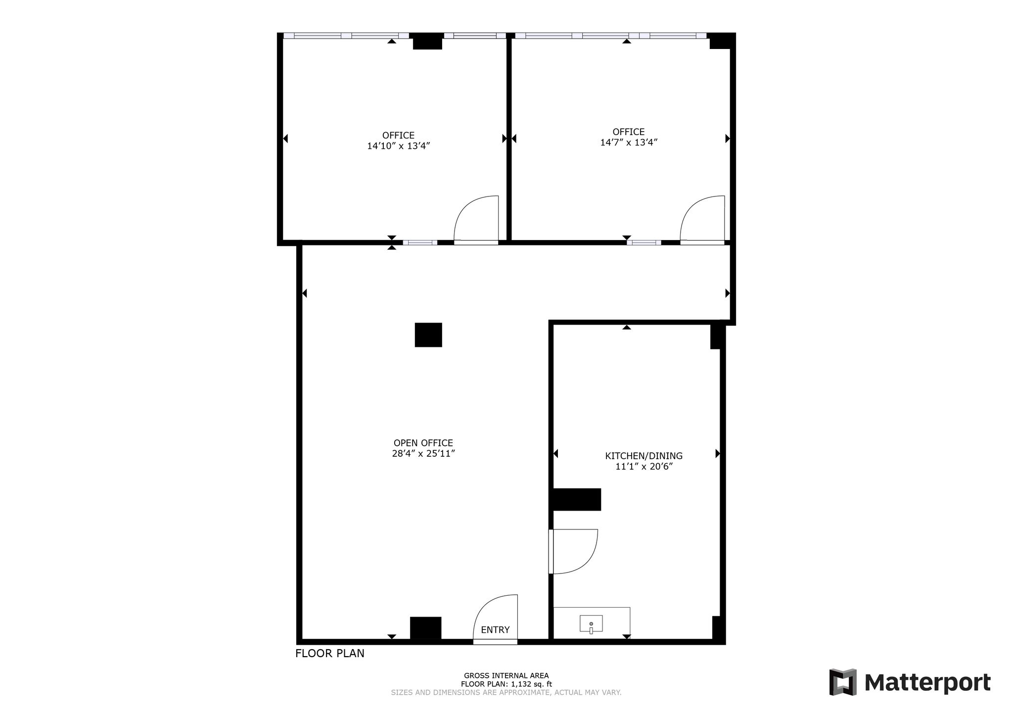 1245 E Colfax Ave, Denver, CO à louer Plan d’étage– Image 1 sur 4