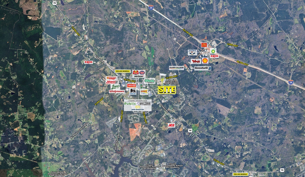 260 Columbia Ave, Chapin, SC à vendre - Aérien – Image 3 sur 3