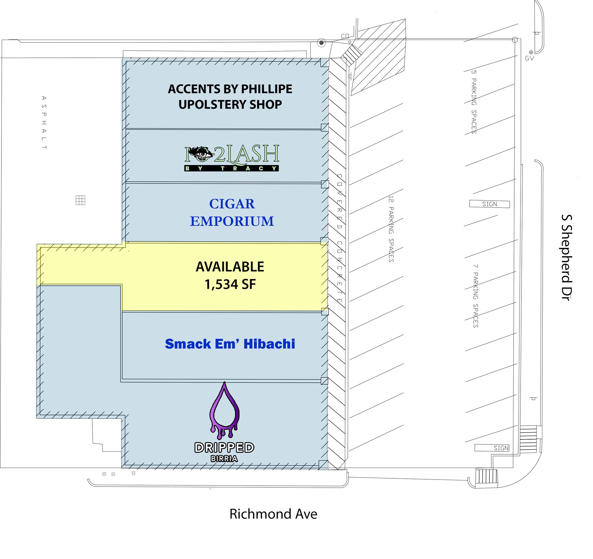 3514-3520 S Shepherd Dr, Houston, TX à louer Plan de site– Image 1 sur 1