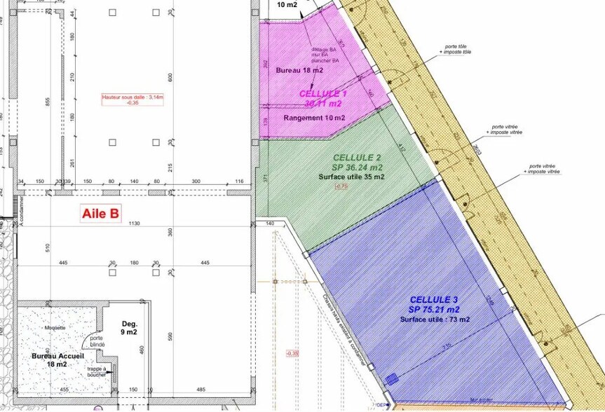 Bureau dans à louer - Plan d’étage – Image 3 sur 8