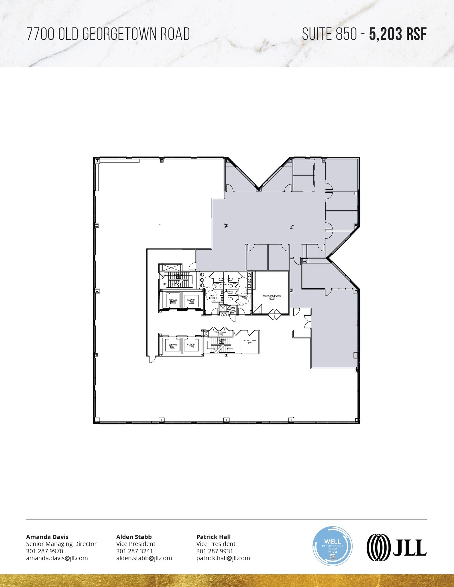 7700 Old Georgetown Rd, Bethesda, MD à louer Plan d’étage– Image 1 sur 1