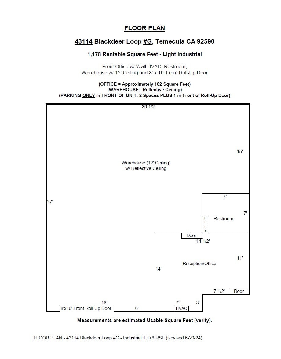 43114 Black Deer Loop, Temecula, CA à louer Plan d’étage– Image 1 sur 1