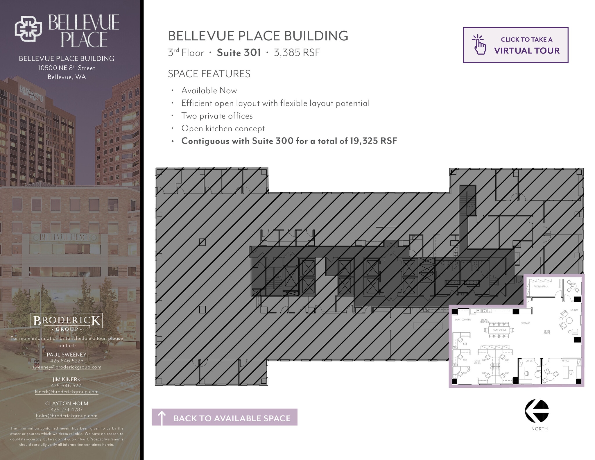 10500 NE 8th St, Bellevue, WA à louer Plan d’étage– Image 1 sur 1